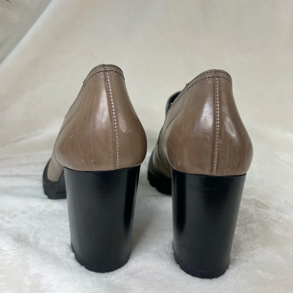 $450 PAUL GREEN NINA LOAFER PUMP‎ ANTELOPE STAR LEATHER 8 AU/ 10.5 US, (G 764)